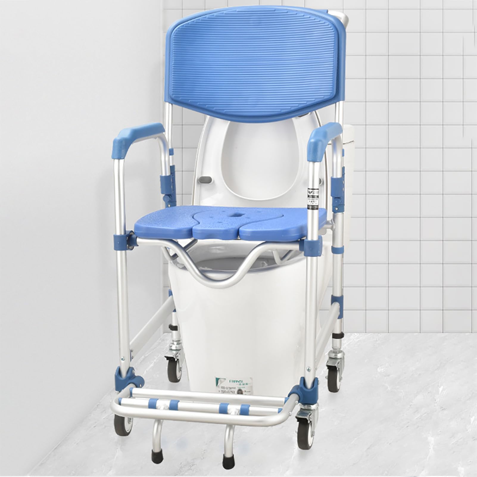 Silla Ducha WC con Ruedas, silla ducha mayores sillas de ducha para mayores ruedas silla de inodoro Taburete de Ducha para Personas Mayores Mujeres Embarazadas