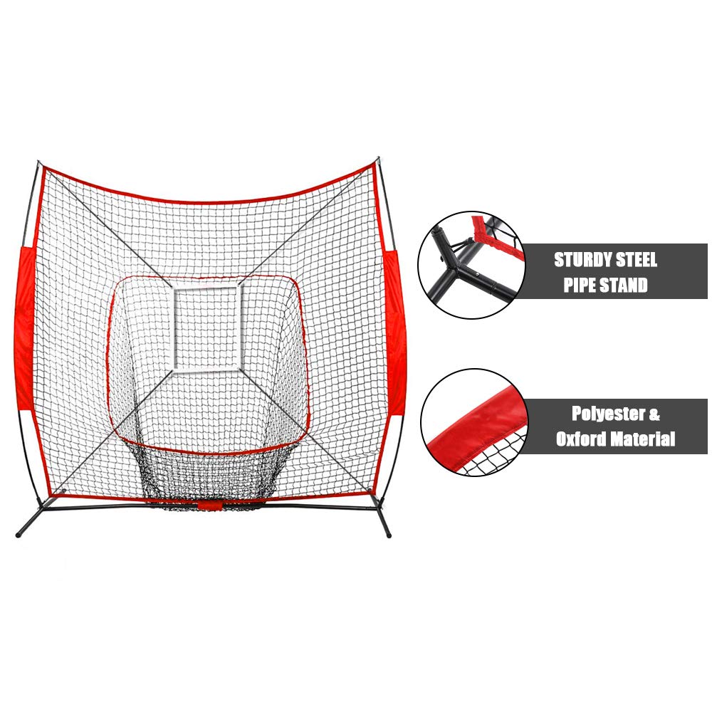 PowerNet Team Color Nets Filet de baseball et softball 7 x 7 (filet