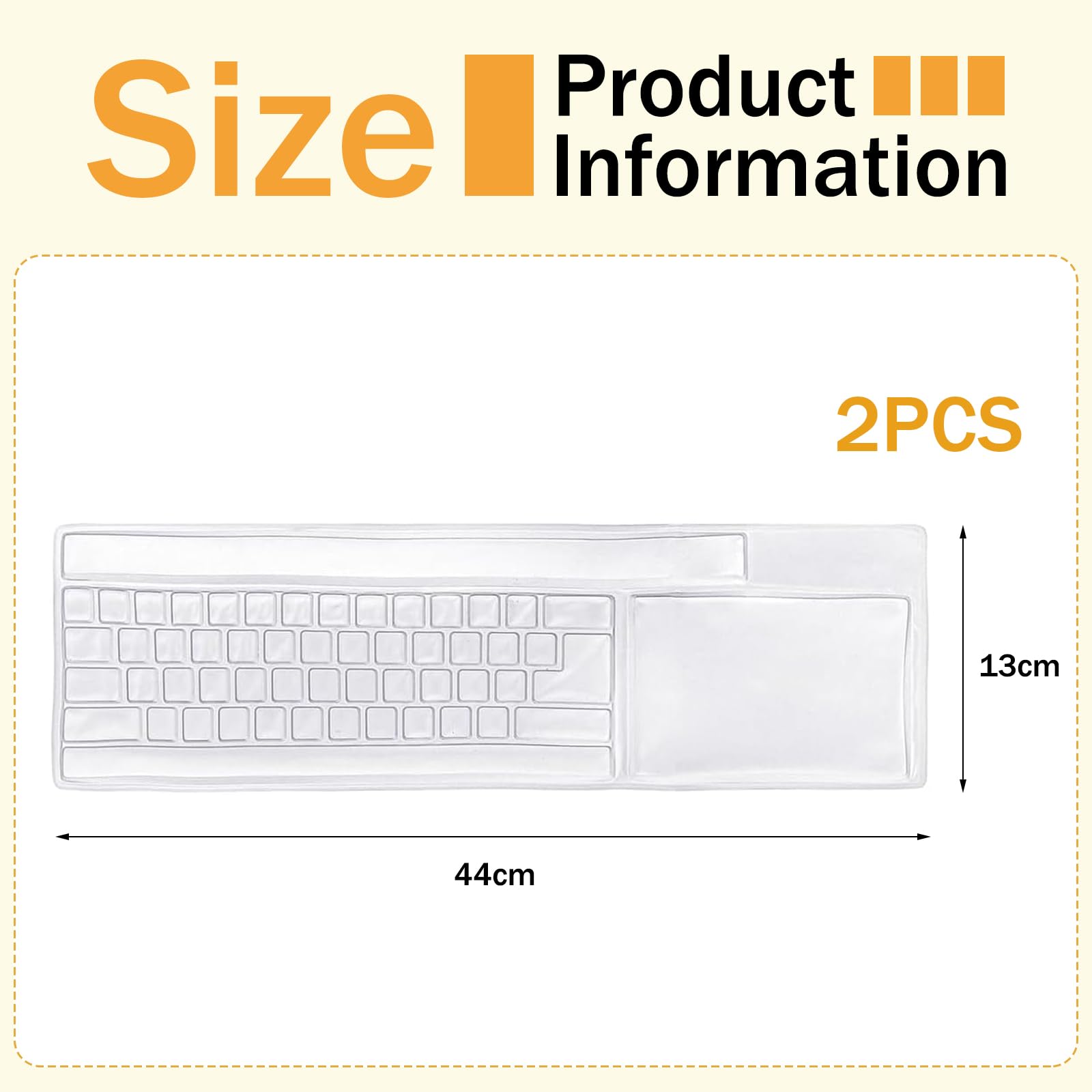 2 copri tastiera pc Cover per Tastiera Universale Protettive per Tastiera Protezione per Tastiera Silicone Pellicola Protettiva per Impermeabile,Antipol per La Tastiera del Computer Desktop
