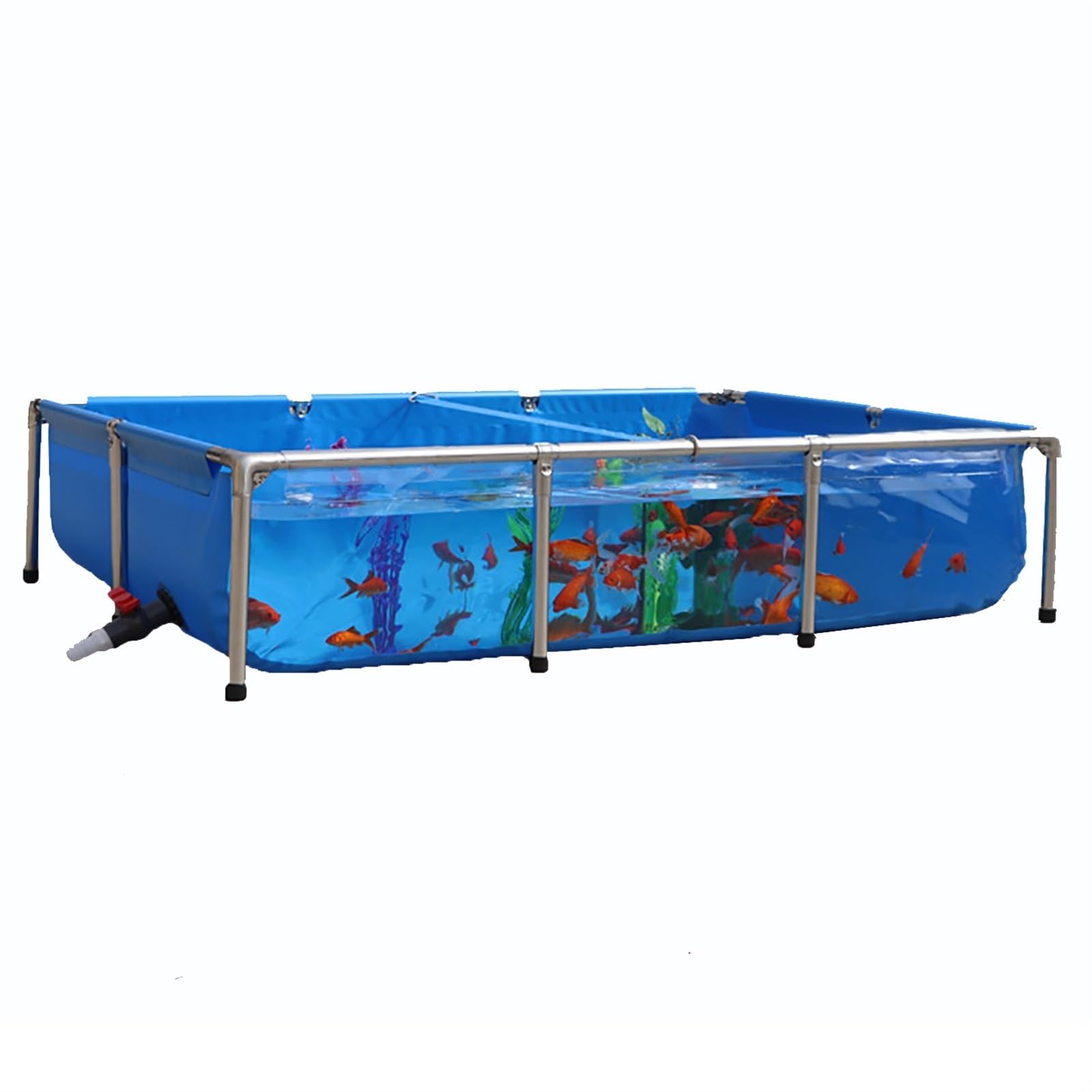 Bassin de Stockage d'eau Pliable Portable et Durable - Piscine d'élevage de Poissons d'urgence Robuste pour Une Utilisation en extérieur, 150x100x80 cm, idéal pour Le Camping, Le Jardinage e