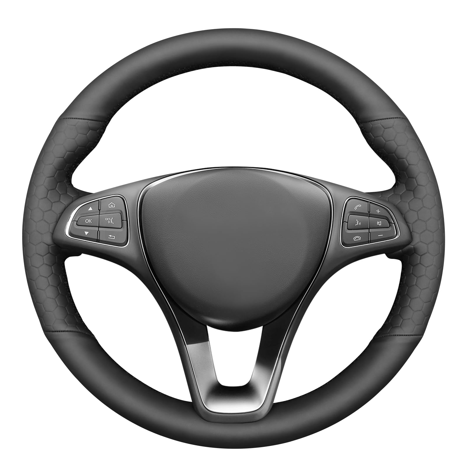 MEWANT Couvre-volant pour Mercedes-Benz Classe C/Classe CLA/Classe CLS/Classe E/Classe GLA/Classe GLC/Classe GLE/Classe GLS/Metris (W447) Housse de volant de voiture cousue à la main