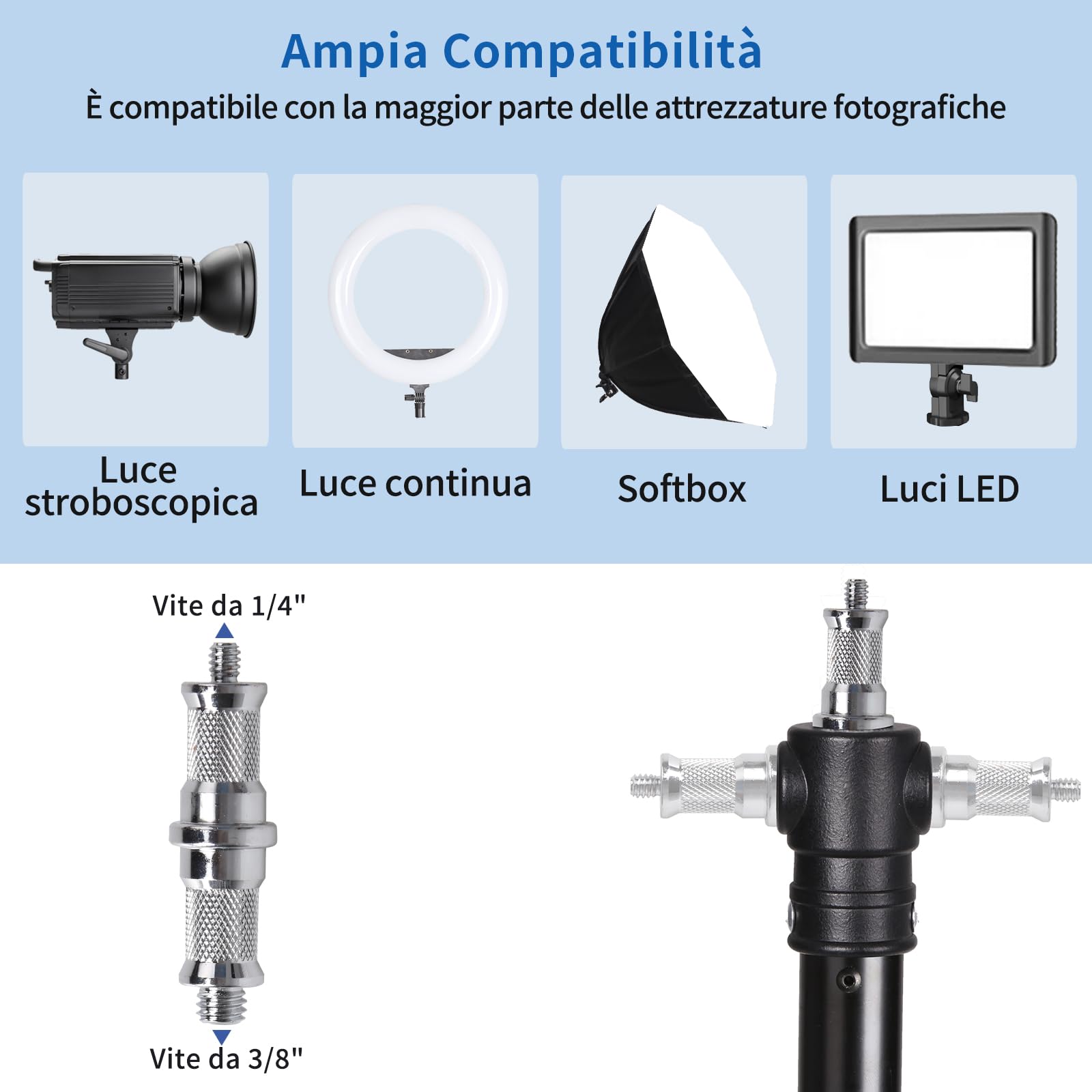 Lampada ad Anello da 25 Pollici con Supporto per Telefono, Braccio Triangolare Regolabile e Montaggio a Parete per Illuminazione Fotografica, Live Streaming, Salone, Estetica, Parrucchiere