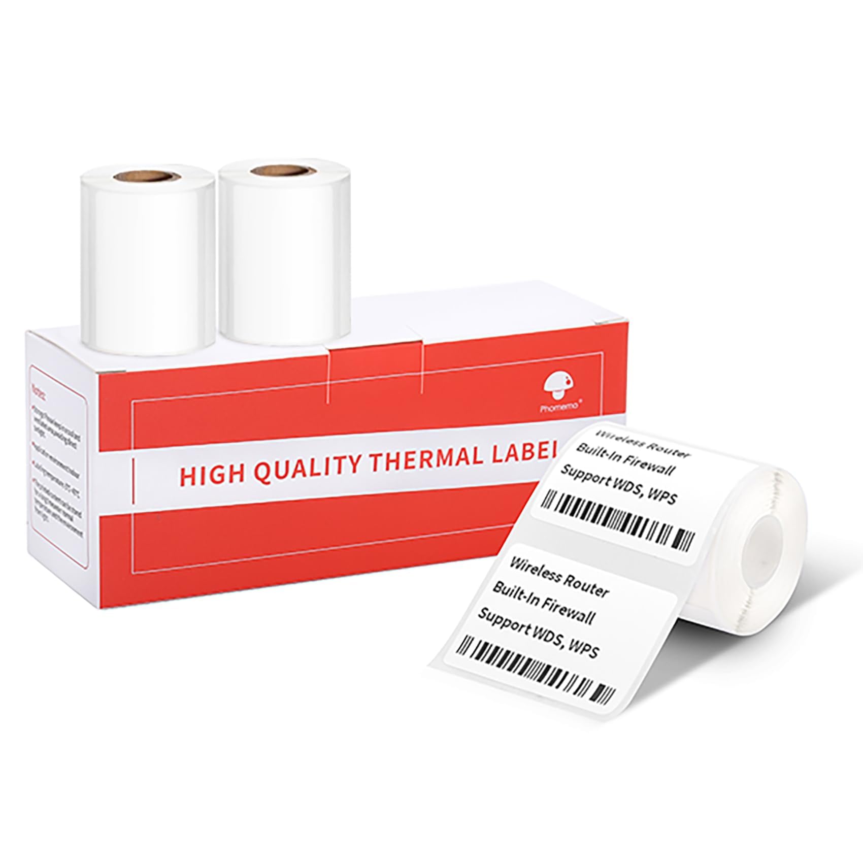 Phomemo [3x230 pcs] Original Labels for M110 M220 M221, 1.57'' x 1.18' (40 x 30mm), Square, White, 230 Labels/Roll, 3 rollls, Multi-Purpose Self-Adhesive Thermal, Also for M120 M200 M100