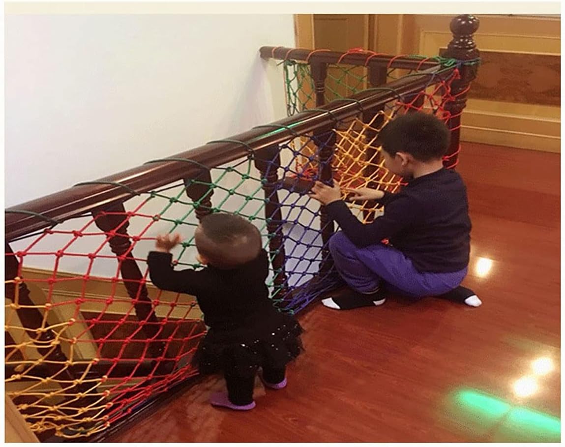 Child Safety Net, Balcony, Patios And Railing Stairs Netting, Safe Rail Net Parrot ToyTrailer Netting Child Safety Net Safety Netclimbing Netrope Ladder Fenc(Size:3X4m(10X13ft),Color:Hemp rope net)