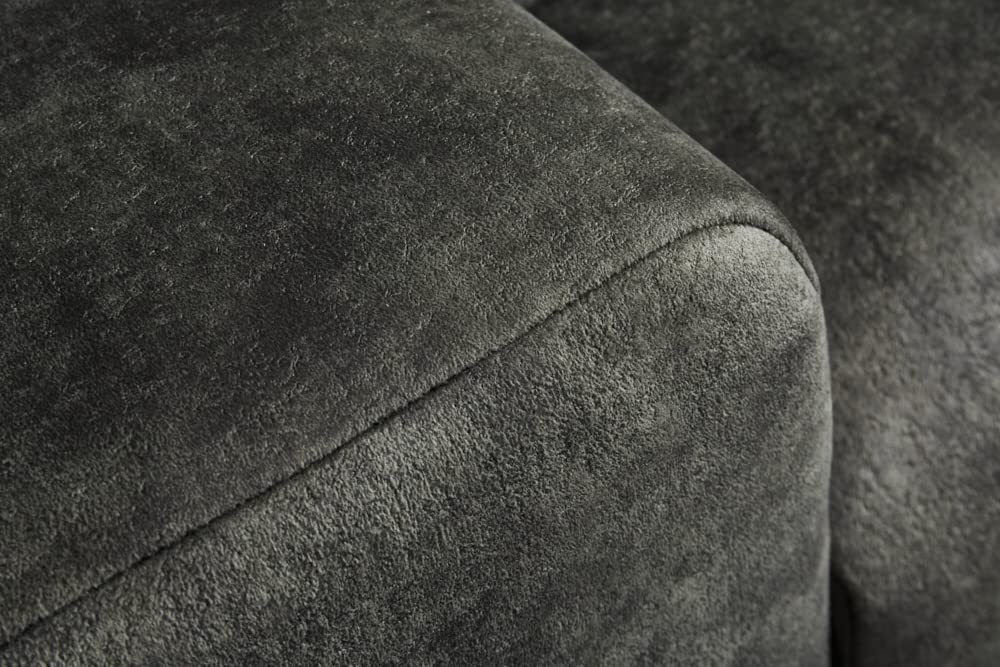 Riess Ambiente Big Sofa ELEGANCIA 285cm moosgrün Microfaser XXL Couch inkl. Kissen Federkern