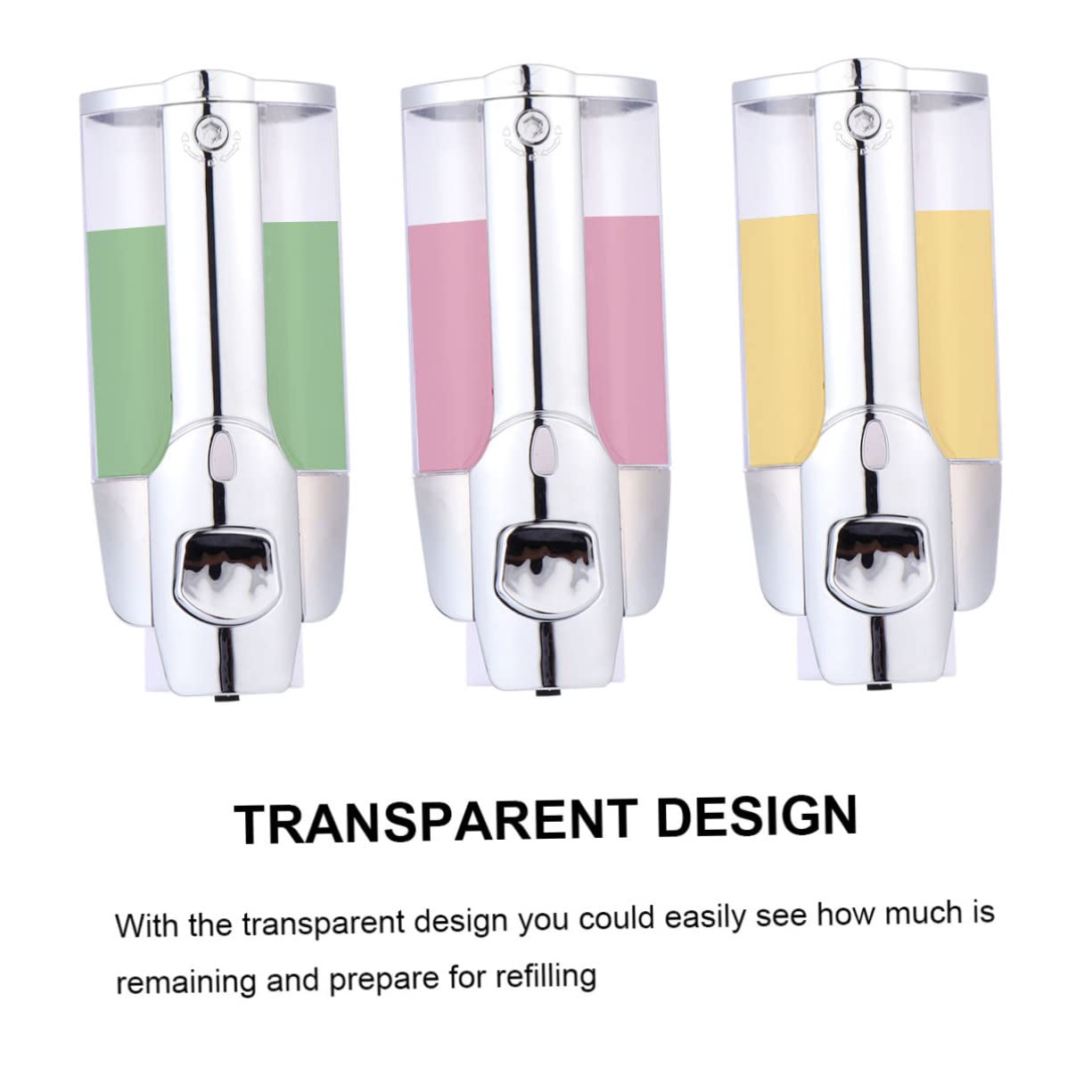 RORPOIR 1pc Wall-Mounted Soap Dispenser for Liquid Soap Shampoo Lotion Refillable Shower Dispenser for Home Hotel Convenient and Practical Design for Easy Installation