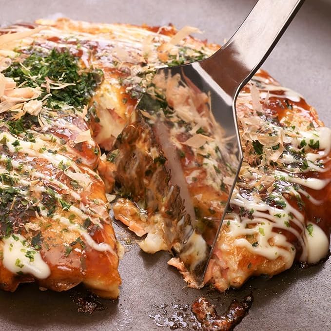 Miniatura 2 de TIKUSAN Okonomiyaki - Espátula de acero inoxidable hecha en Japón (3.5 x 8.9 pulgadas)