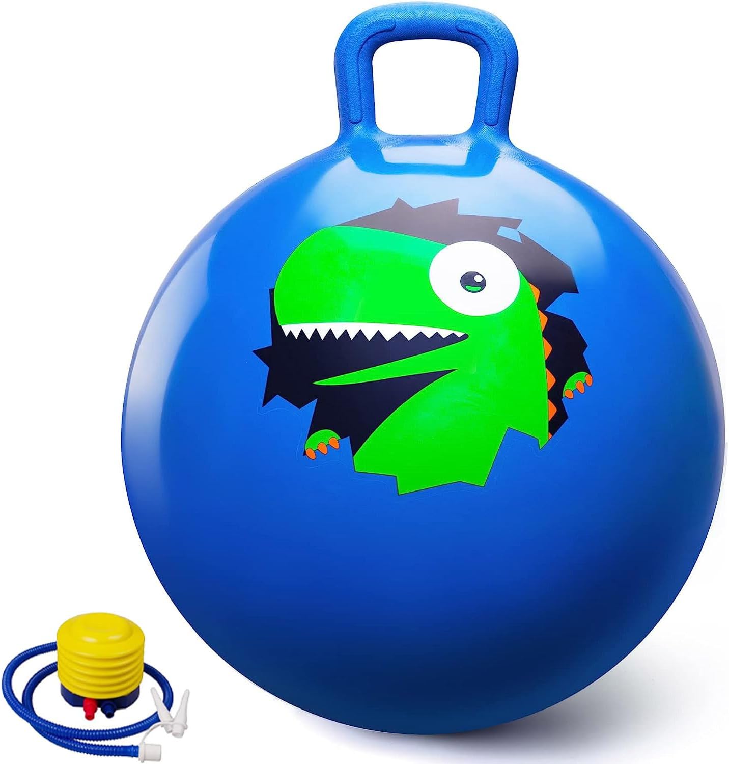 Bouncy Ball for Children, Bouncy Ball from 3 4 5 6 Years,Hopper Jumpfor Boys Girls, Toddlers Spring Garden Game Indoor Outdoor (65 cm) (Blue)
