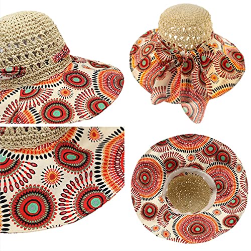 Sombrero de Playa Bohemio con Ala Ancha y Lazo miniatura 4