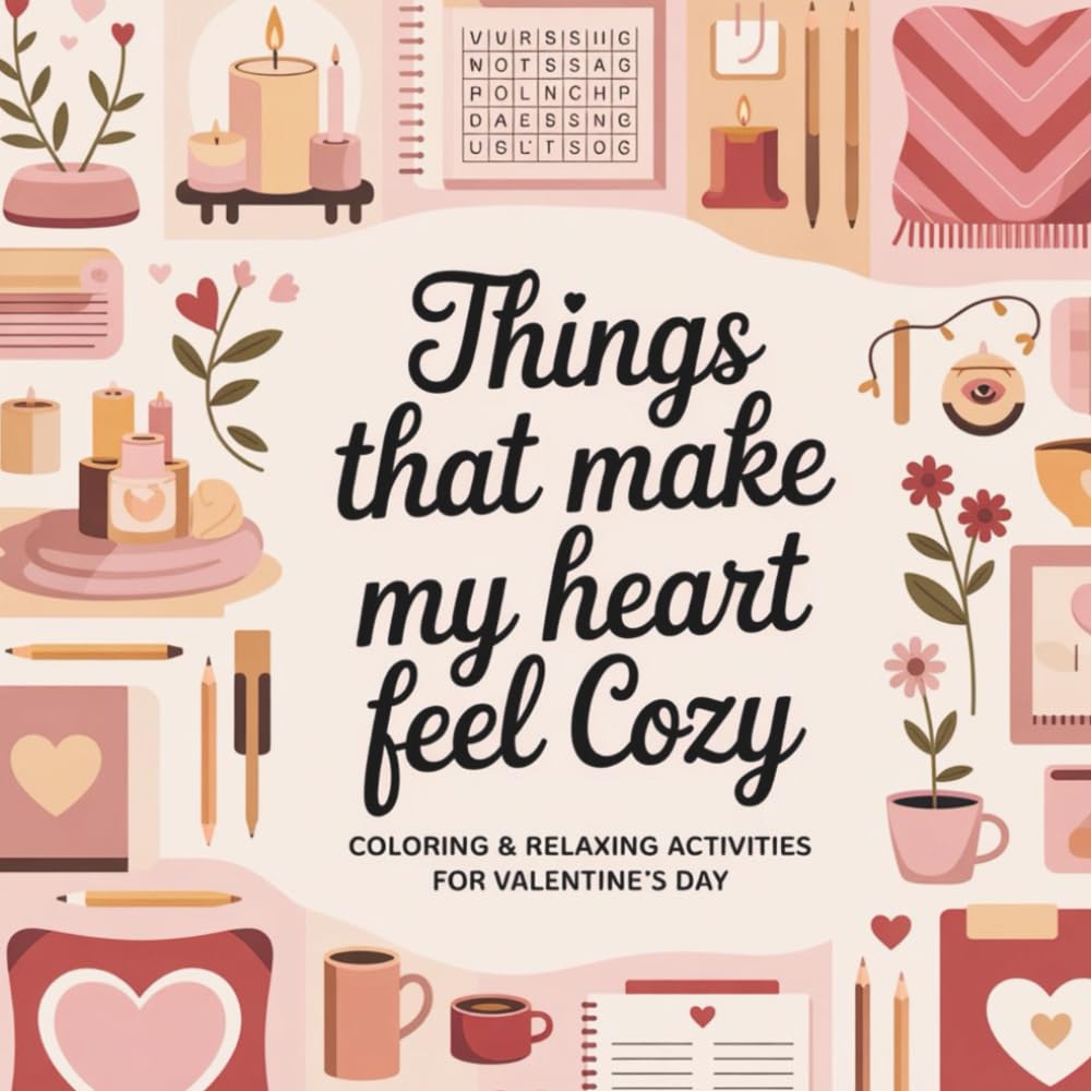 Things that make my heart feel Cozy: Coloring and Relaxing Activities for Valentine's Day