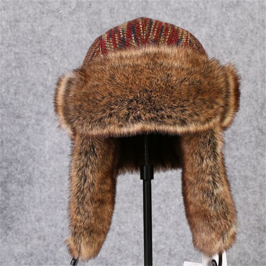Zagęszczony bawełniany nausznik do męskiej zimowej bawełnianej czapki do damskiej czapki narciarskiej Wersja koreańska (kolor: D, rozmiar: 62 cm) (D 7 5/8)