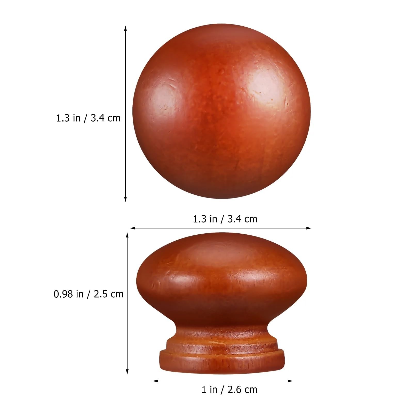 20 pezzi pomelli in legno maniglie rotonde lisce lucide for mobili da cucina cassettiera cassetti guardaroba manopole for in Per Porte Armadietti Cassetti