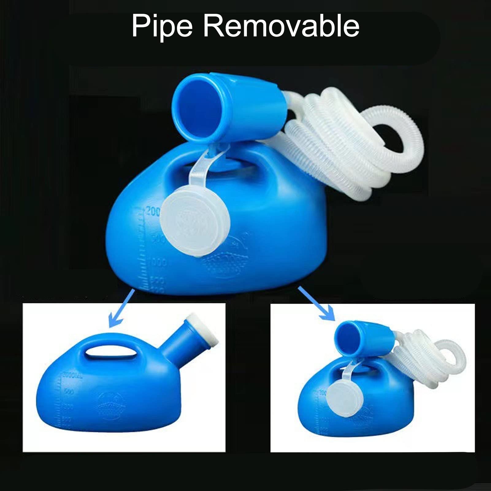 Urinoir Portable Pour Hommes 2000 Ml Anti-éclaboussures - Bouteille Urine Avec Tube Et Couvercle