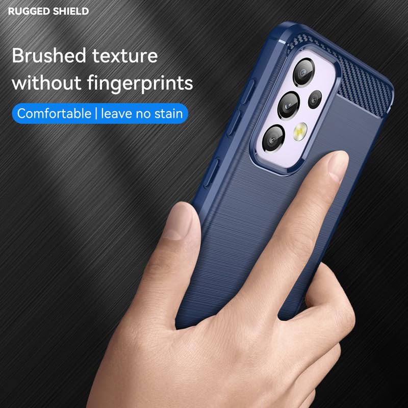 Image of Hybrid Carbon Fiber Back Case for Samsung Galaxy A33 5G (Blue)