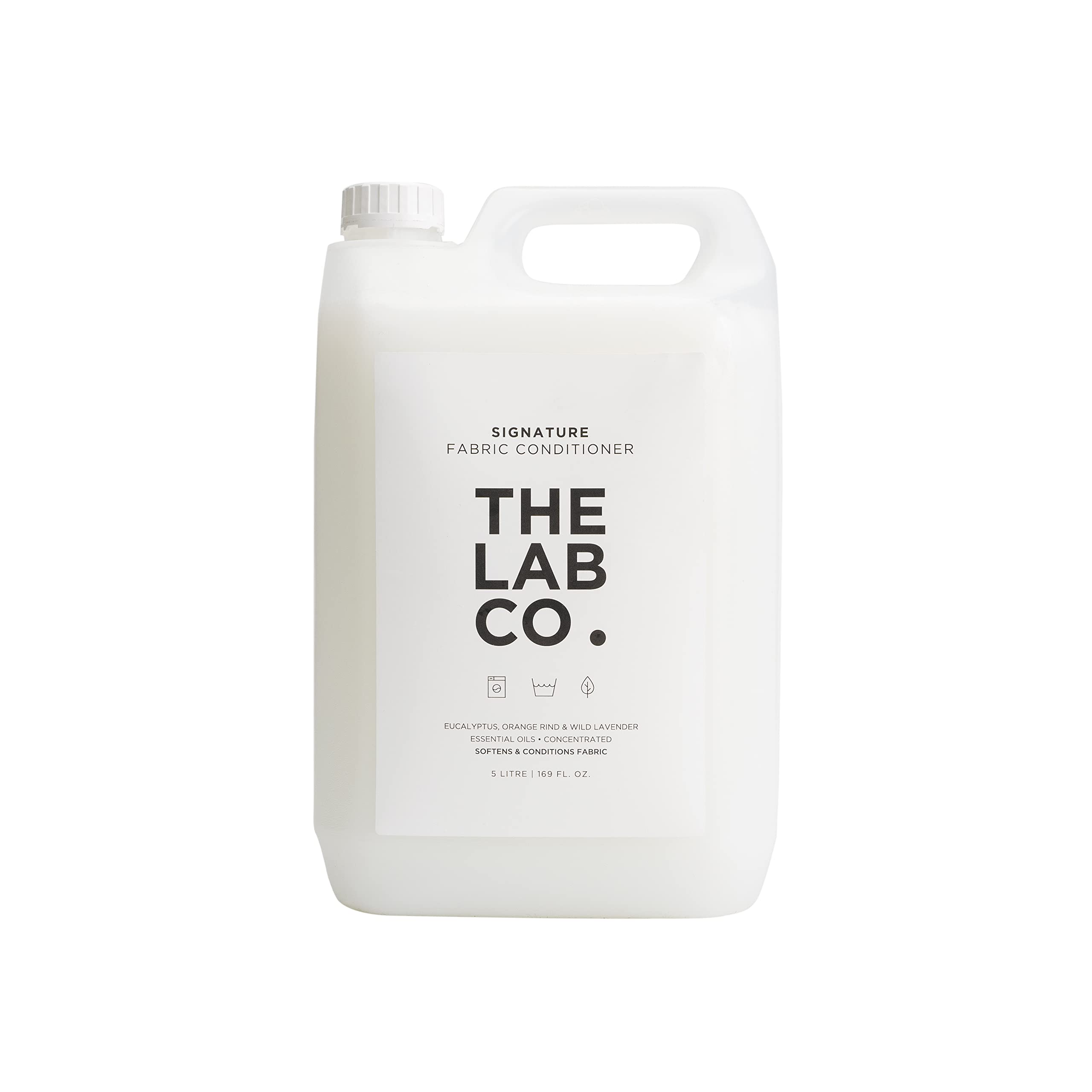 The Lab Co. Signature Laundry Fabric Conditioner 5 litre Plant based. Non-Toxic. Non-Bio. Fragranced with lavender and orange rind. For up to 320 washes