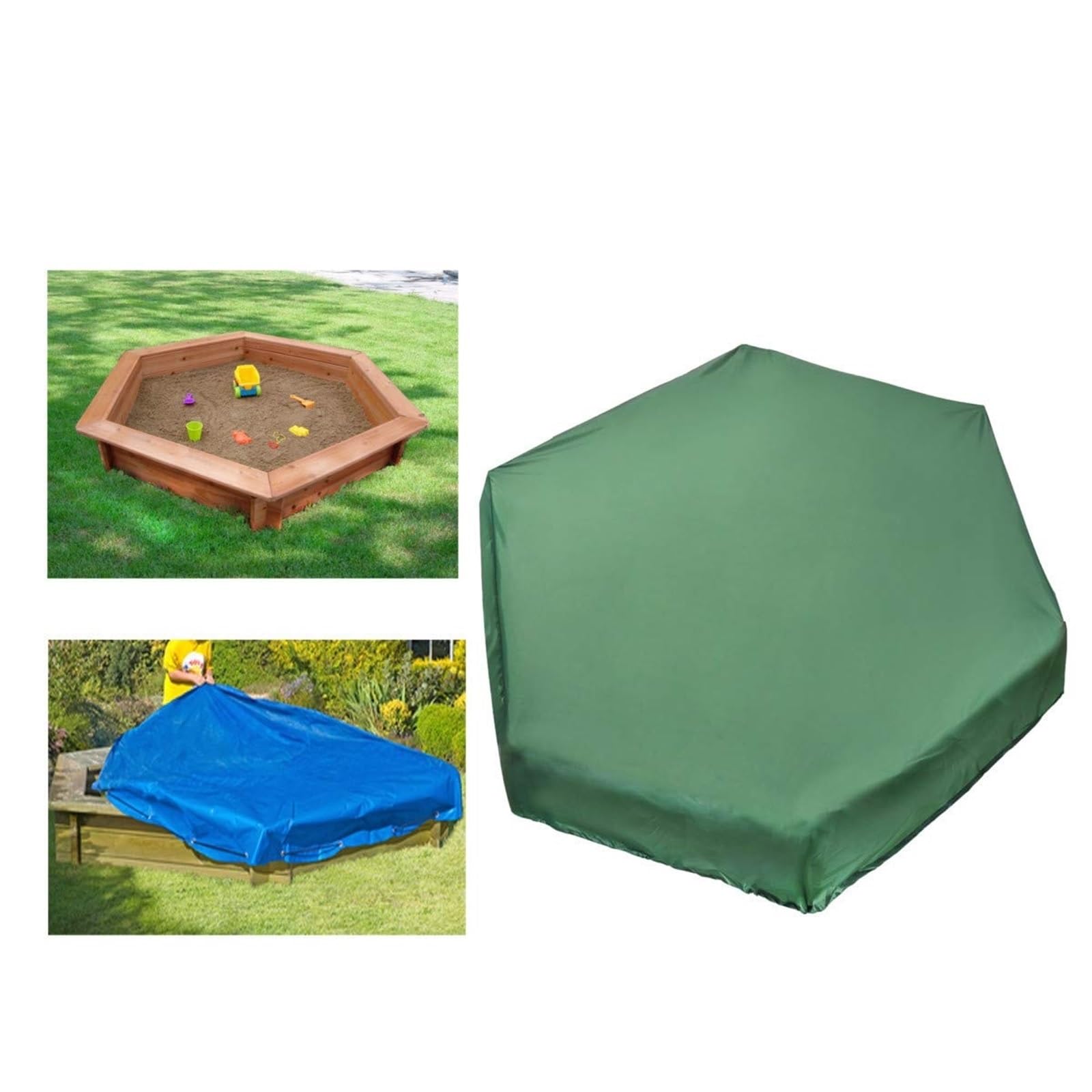 Protezione Antipolvere Quadrata Impermeabile con Copertura da Giardino con Coulisse per Il Giardino del Patio(Green (Hexagon),180x180cm)