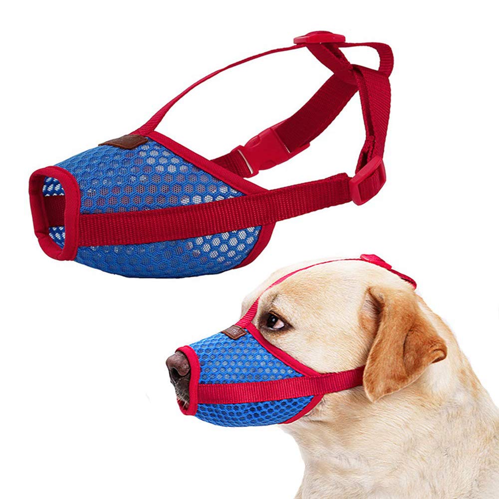PETEMOO Dog Muzzle - Anti-Biting Barking Secure Fit Dog Muzzle - Mesh Breathable Dog Mouth Cover for Small Medium Large Dogs