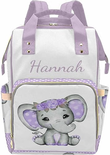 Newcos Bolsa de pañales personalizada para lactancia, bolsa de pañales para bebé, mochila de viaje casual para mamá, Multi 05, Personalizado