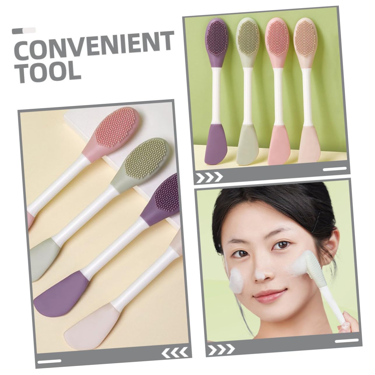 WOFASHPURET Silicone Mask Applicator Brush Set Face Scrubber Tool for Professional Skincare