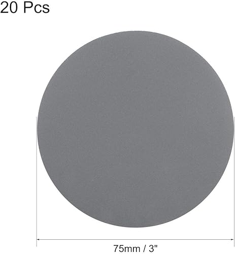 Miniatura 2 de uxcell Discos de lija en seco y húmedo de 3 pulgadas, papel de lija de gancho y bucle de grano 2500, plantación de arena electrostática, carburo de