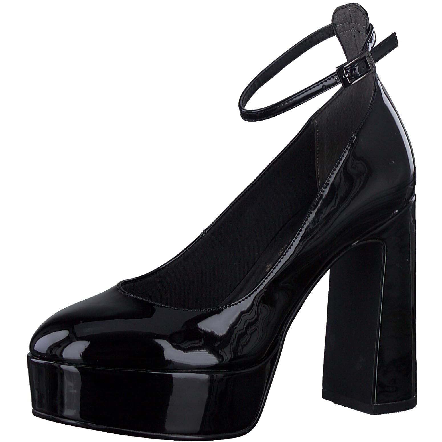 Tamaris Women's Pumps with Straps, Vegan Stiletto Heel, Black, 4 UK
