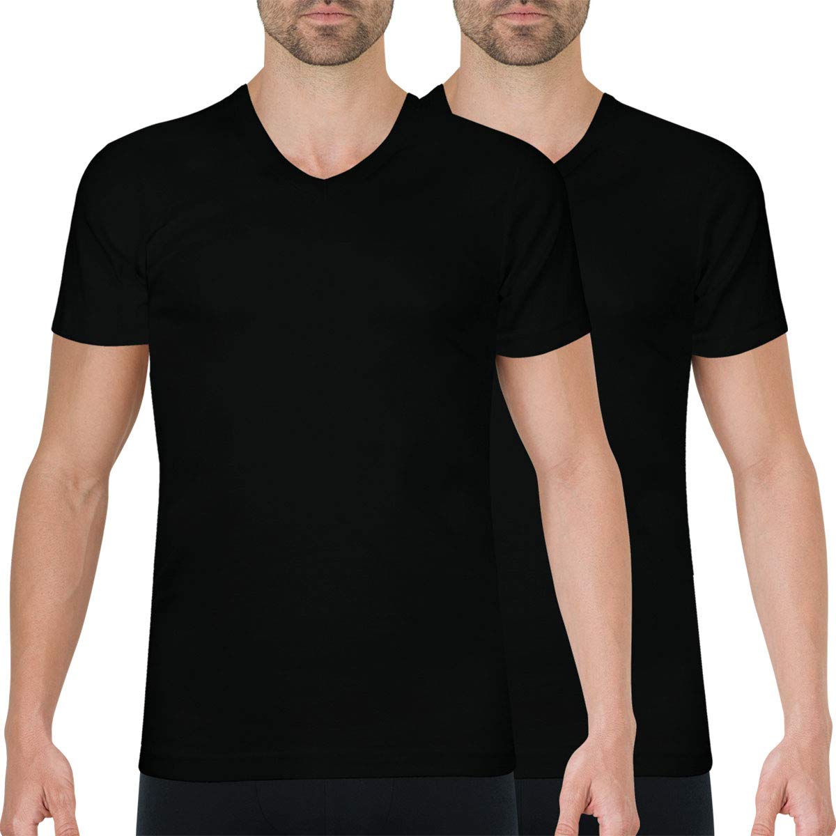 Athena Men's Vest (Pack of 2), Black, XXL