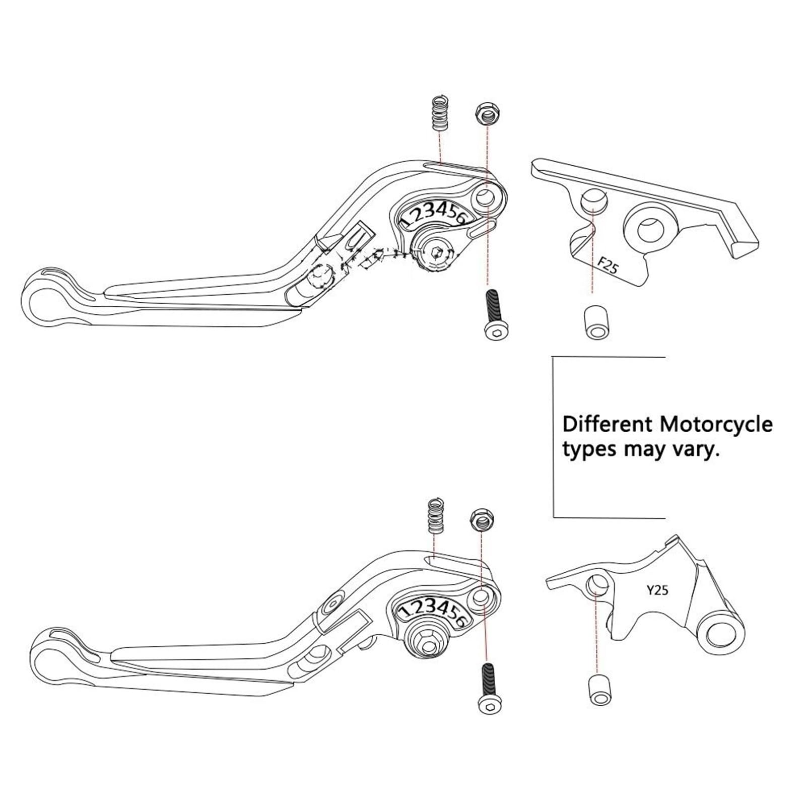 Dla Suzuki SV650 SV 650 1999 2000 2001 2003 2004 2005 2012 Motocykl Regulowana Dźwignia Hamulca Sprzęgło Kierownica Uchwyty (Color : 19)