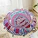 Stylo Culture Cuscino rotondo etnico per seduta da pavimento, 55 x 55 cm, cuscino decorativo da pavimento, in stile boho, patchwork, in cotone, ricamato