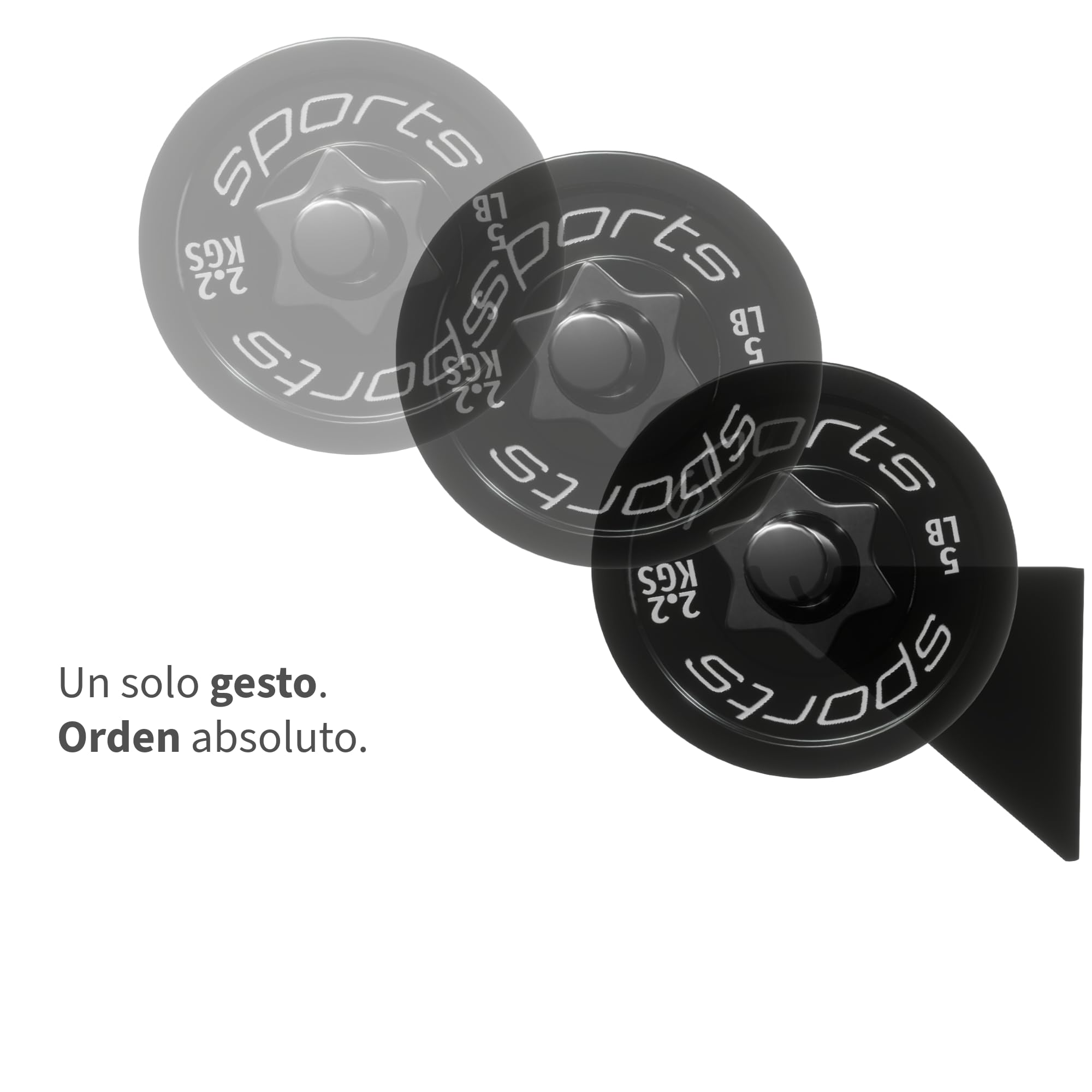 Soporte de Pared para Mancuernas (Pack 2 Unidades) – Rack Individual de Acero Reforzado para Pesas – Capacidad hasta 50 kg – Ahorro de Espacio en Gimnasio en Casa – Diseño Horizonte by Lezoconcept