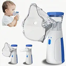 Nebulizador Portátil Ultrassônico - Tratamento Respiratório Eficaz para Asma e Sinusite - Silencioso e Compacto - Tecnologia Avançada - Fácil Utilização - Ideal para Adultos e Crianças Portátil Recarregável (Modelo 1)