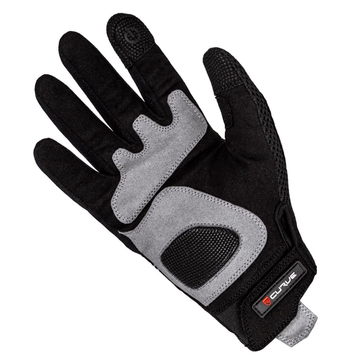 CURVE Guantes Moto Zircon Vented, Negros, Cortos, Transpirables, Protección en los Nudillos de TPU, Uso Pantalla táctil, Adultos, Hombre, Mujer, CE, homologados