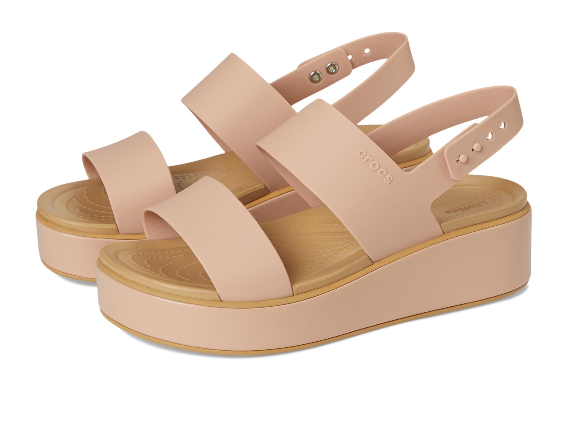 Crocs Brooklyn Damen-Sandalen mit niedrigem Keilabsatz