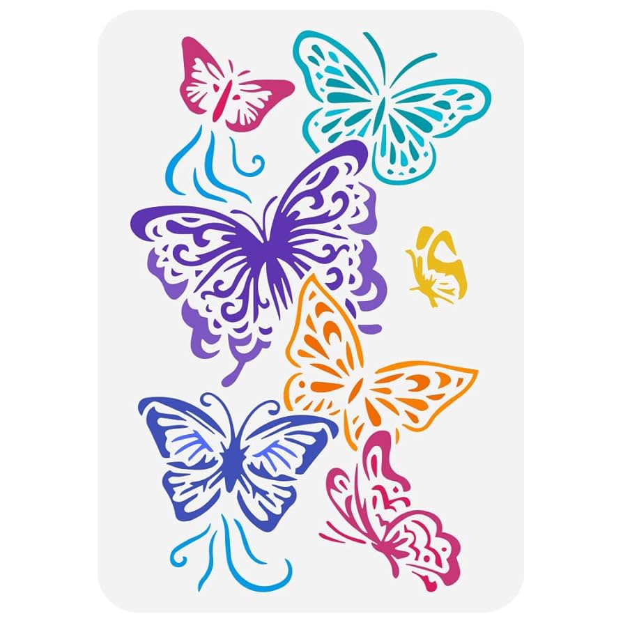 Amazon.com : FINGERINSPIRE Flying Butterflies Painting Stencil 8.3x11.7inch Plastic Butterfly Pattern Stencil Reusable Animal Theme Template for Painting on Wood, Floor, Wall, Tile, Canvas, Fabric, Furniture : Arts, Crafts & Sewing amazon-com-fingerinspire-flying-butterflies-painting-stencil-8-3x11-7inch-plastic-butterfly-pattern-stencil-reusable-animal-theme-template-for-painting-on-wood-floor-wall-tile-canvas-fabric-furniture-arts-crafts-sewing