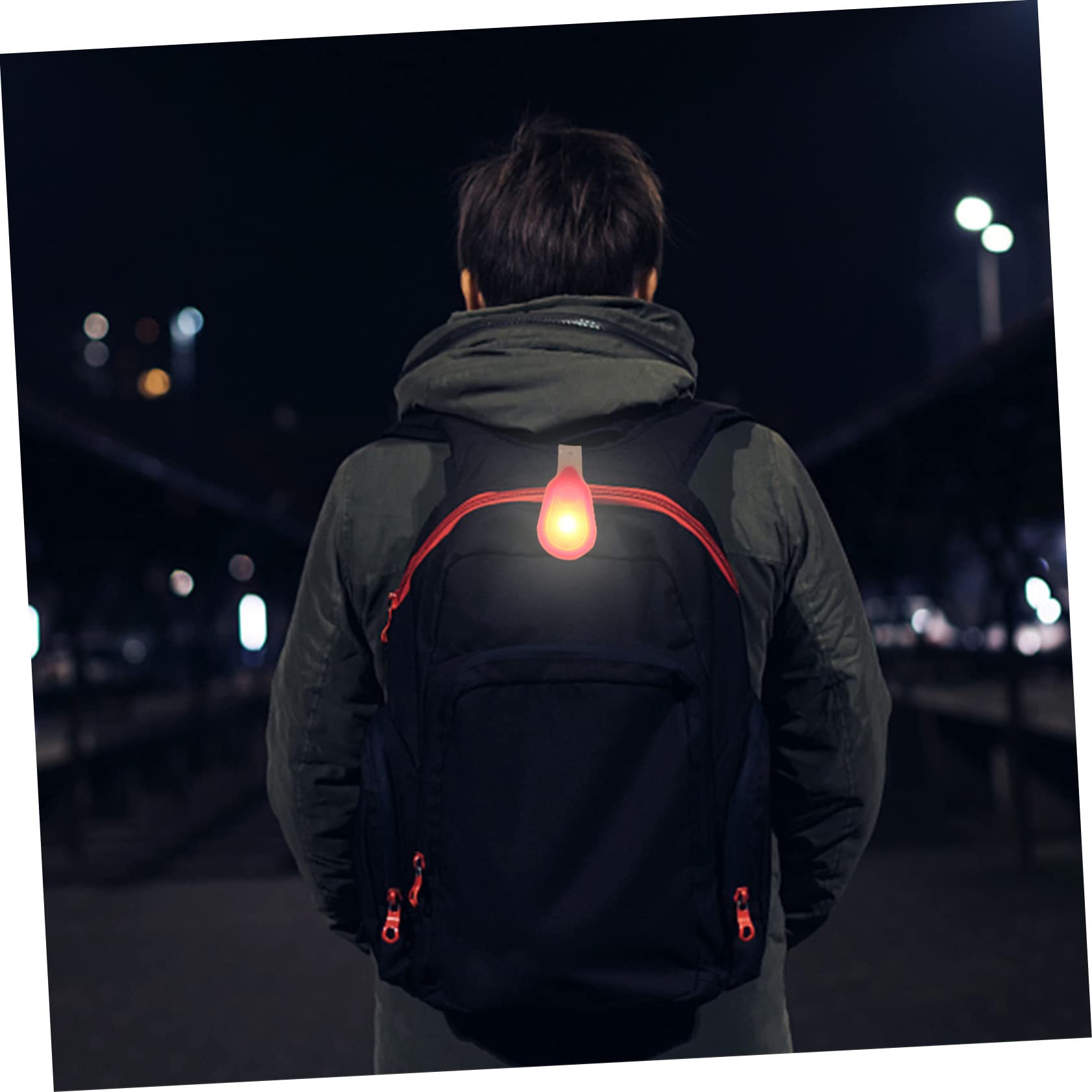 Garneck Backpack Clip Light Rechargeable Led Running Lights Night Outdoor Safety Camping Hiking