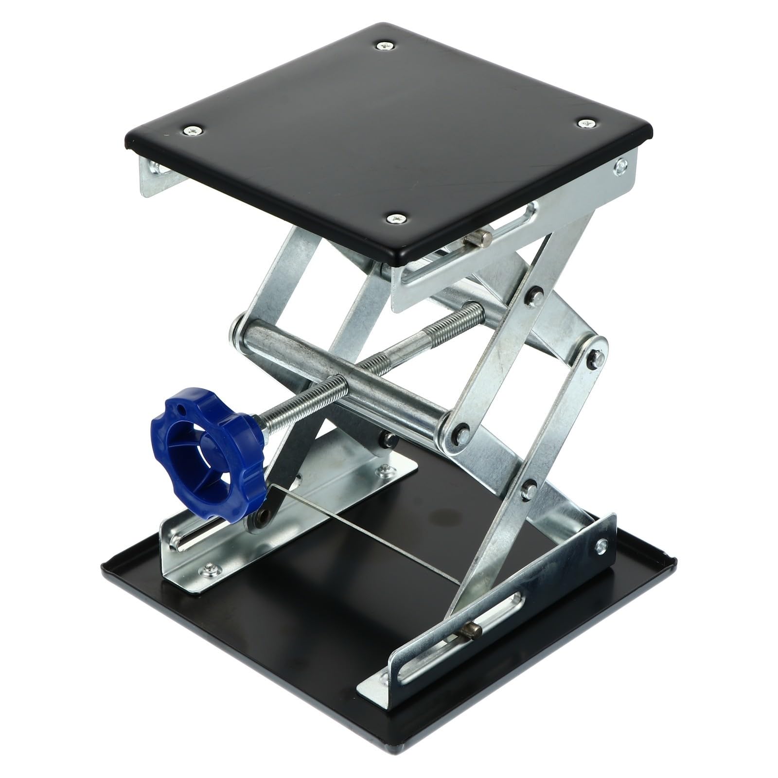 EXCEART Plataforma Elevadora Manual y Superficie Lisa Estructura Plegable de Acero Inoxidable de Laboratorio para Experimentos Físicos y Químicos