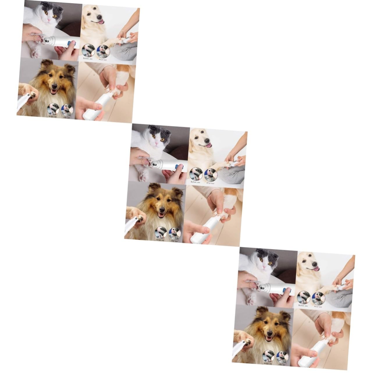 BESPORTBLE 3 Pièces broyeur de Chien électrique Coupe-Ongles Chien pour Grands Chiens broyeur d'ongles pour Animaux de Compagnie Coupe-Ongles électrique pour Animaux de Compagnie