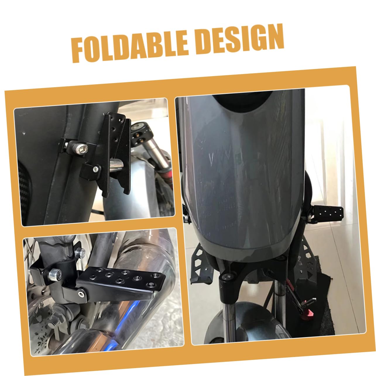 HOLIDYOYO 1 Pair Foot Pedal Accessories Bike Pedals Cycling Seat Foot Pegs Rear Bikes Flat Pedals Mountain Bike Bicycle Foot Stands Peg Bike Peg Bike Supplies Black Steel