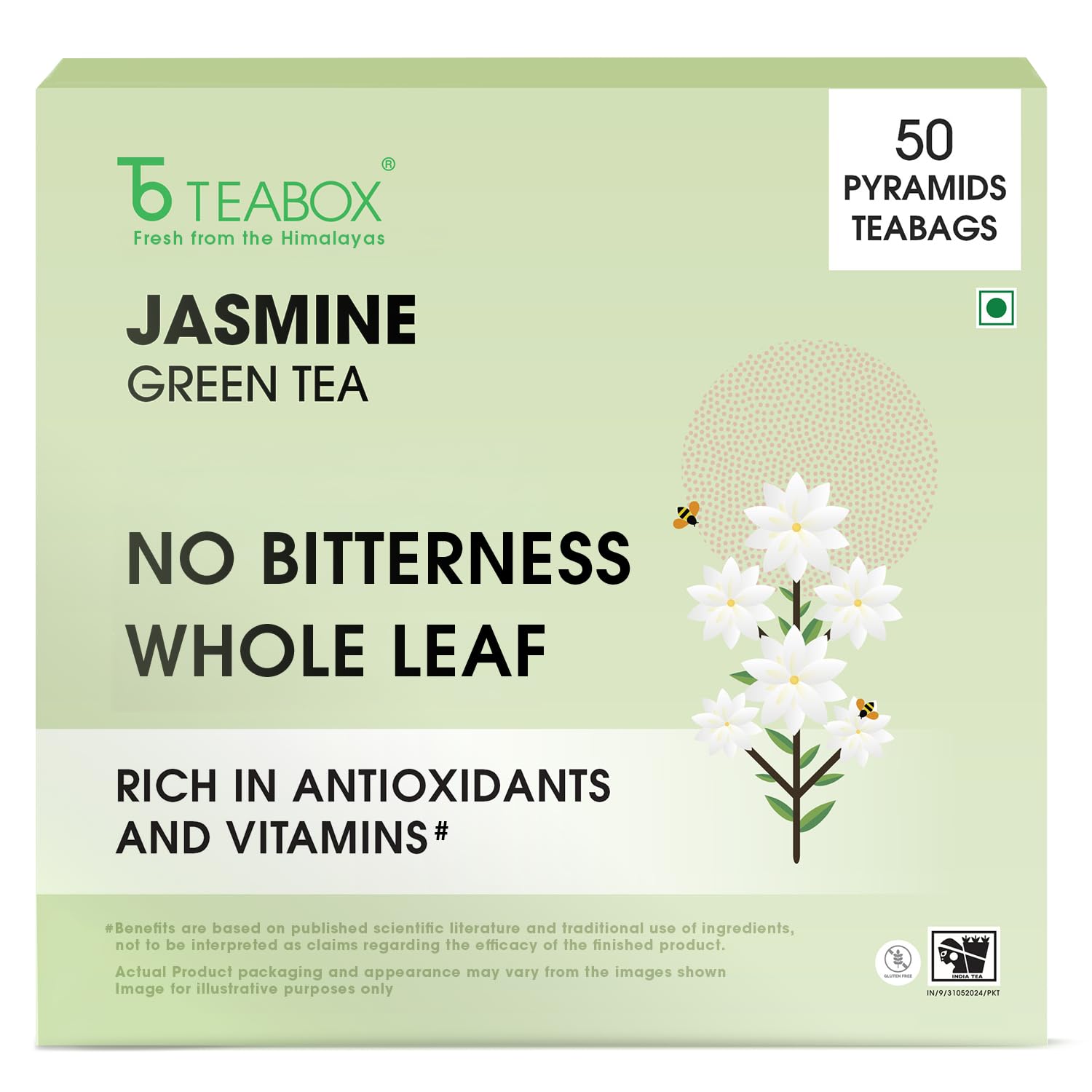 50 Tea Bags (Pack of 1) · White
