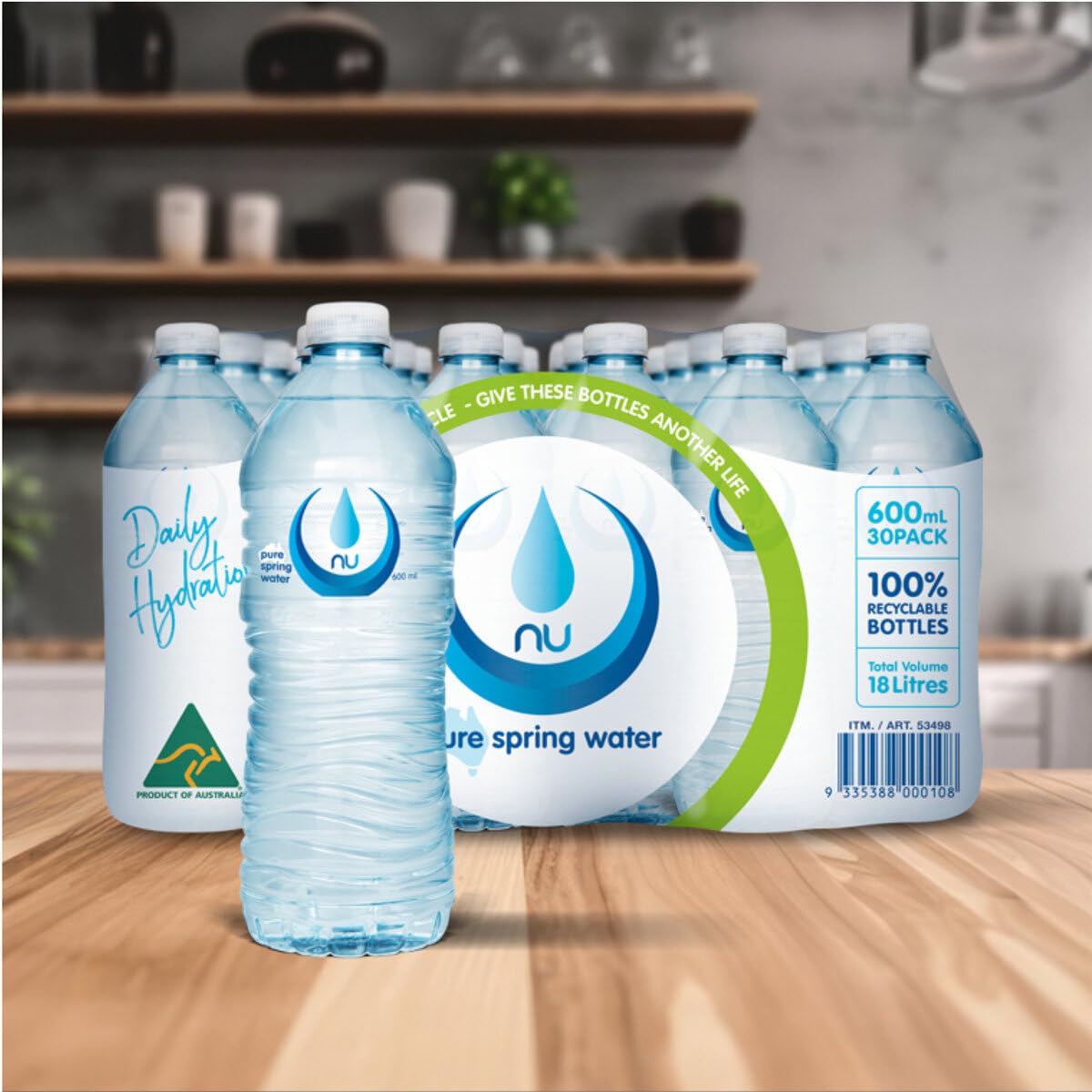 Amazon.co.jp: nu-pure ニューピュア スプリングウオーター 水 600ml x