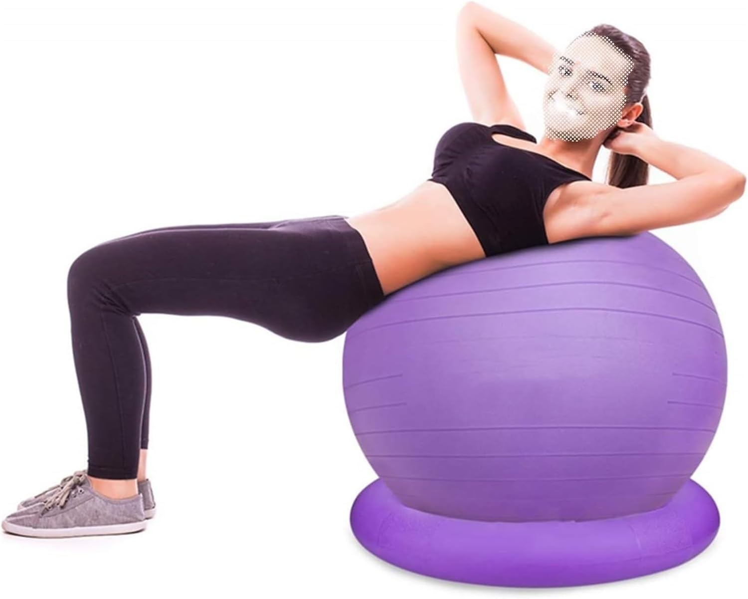 Yoga Ball Chair,Yoga Ball，Exercise Ball, Yoga Office Chair for Adults Exercise Ball Seat for Workout Fitness Pilates Birthing & Physical Therapy Ergonomic Desk Chair(Green,Diameter 65cm ( 25 5/8" ))