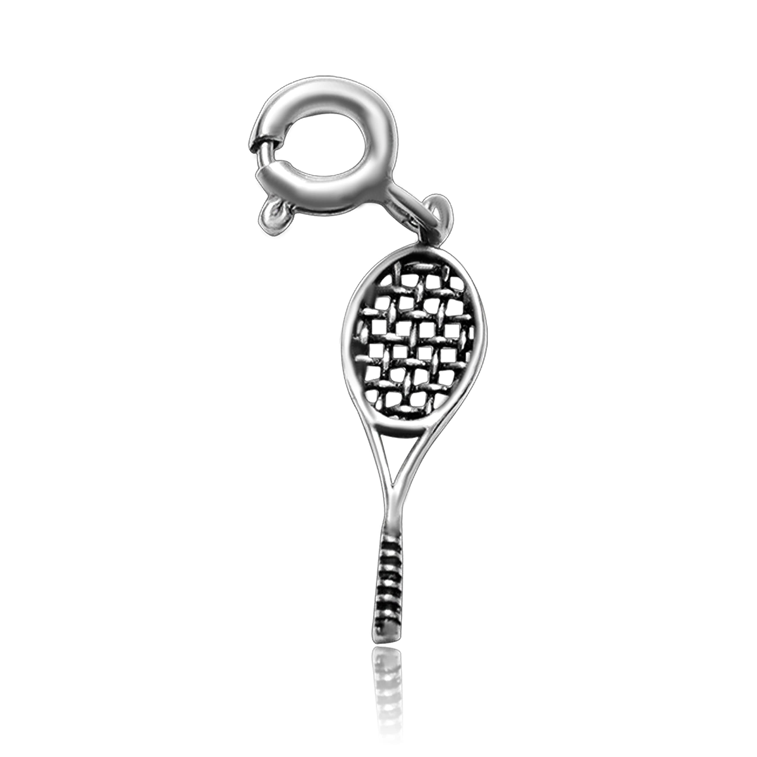 FOURSEVEN Jewellery 925 Sterling Silver Tennis Racquet Charm Pendant, Fits in Bracelets and Necklace for Men and Women (B01N243SP6) Amazon Price History, Amazon Price Tracker