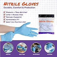 Vista 3 de Lightning X - Par de guantes de examen de nitrilo Empaquetados individualmente, 50 guantes, 25 pares, bolsa con cierre resellable, grande