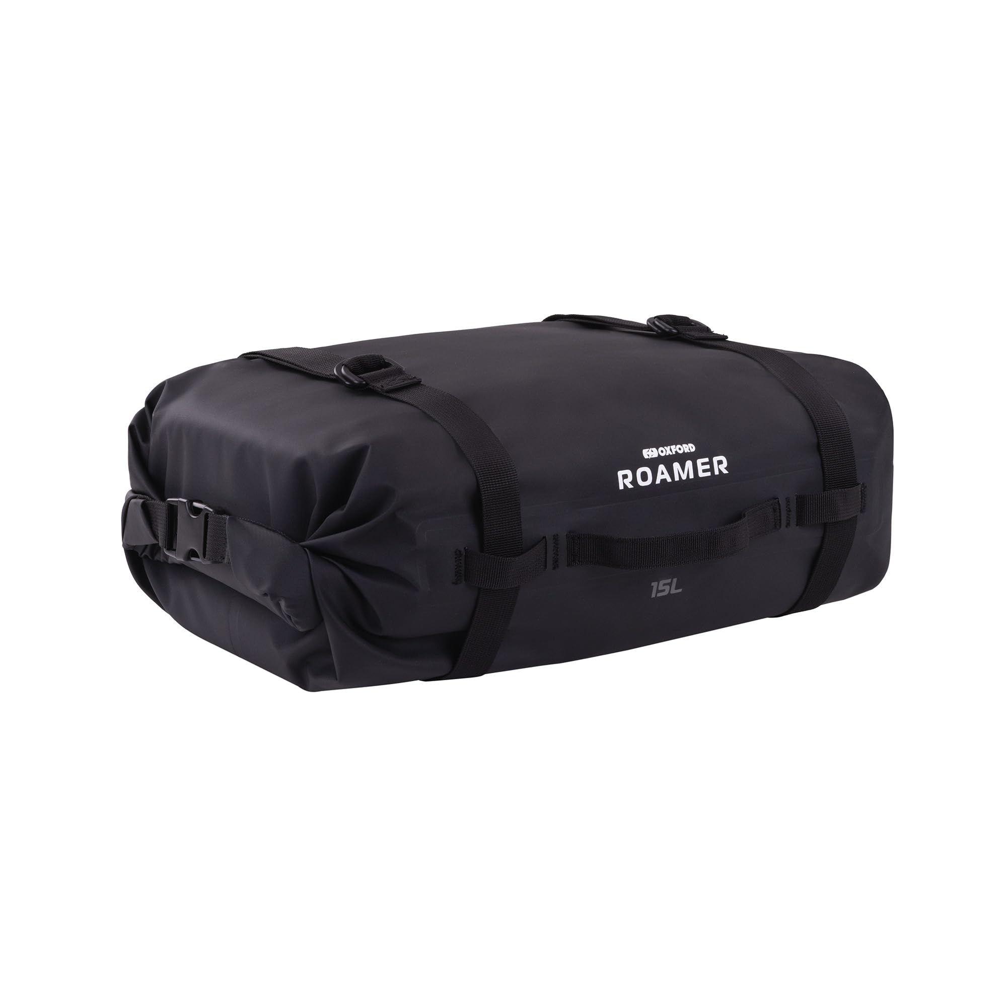 Oxford Roamer 15L Roll Bag | Waterproof Motorcycle Luggage, Black