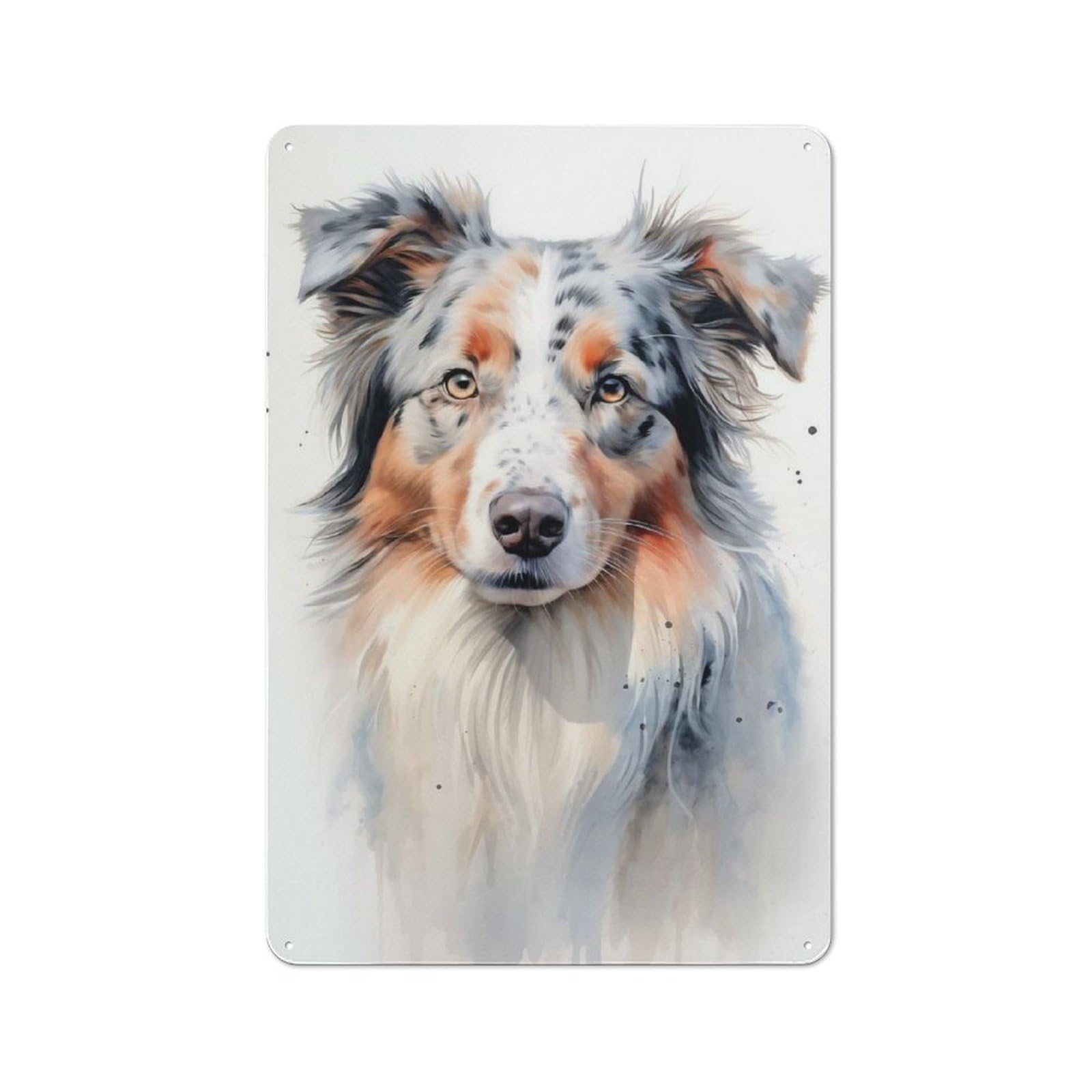 Junmoney Australian Shepherd Dog Metal Plaque 30X20cm With For Garage Wall, Rustic Decor, For Vintage Wall Decor Fans, For Themed Room Decoration