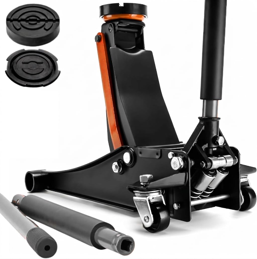 Gato para Coches Bajos Extra Largo con Doble Piston 3,5 TONELADAS (3500 KG) - Gato DE Carretilla Profesional
