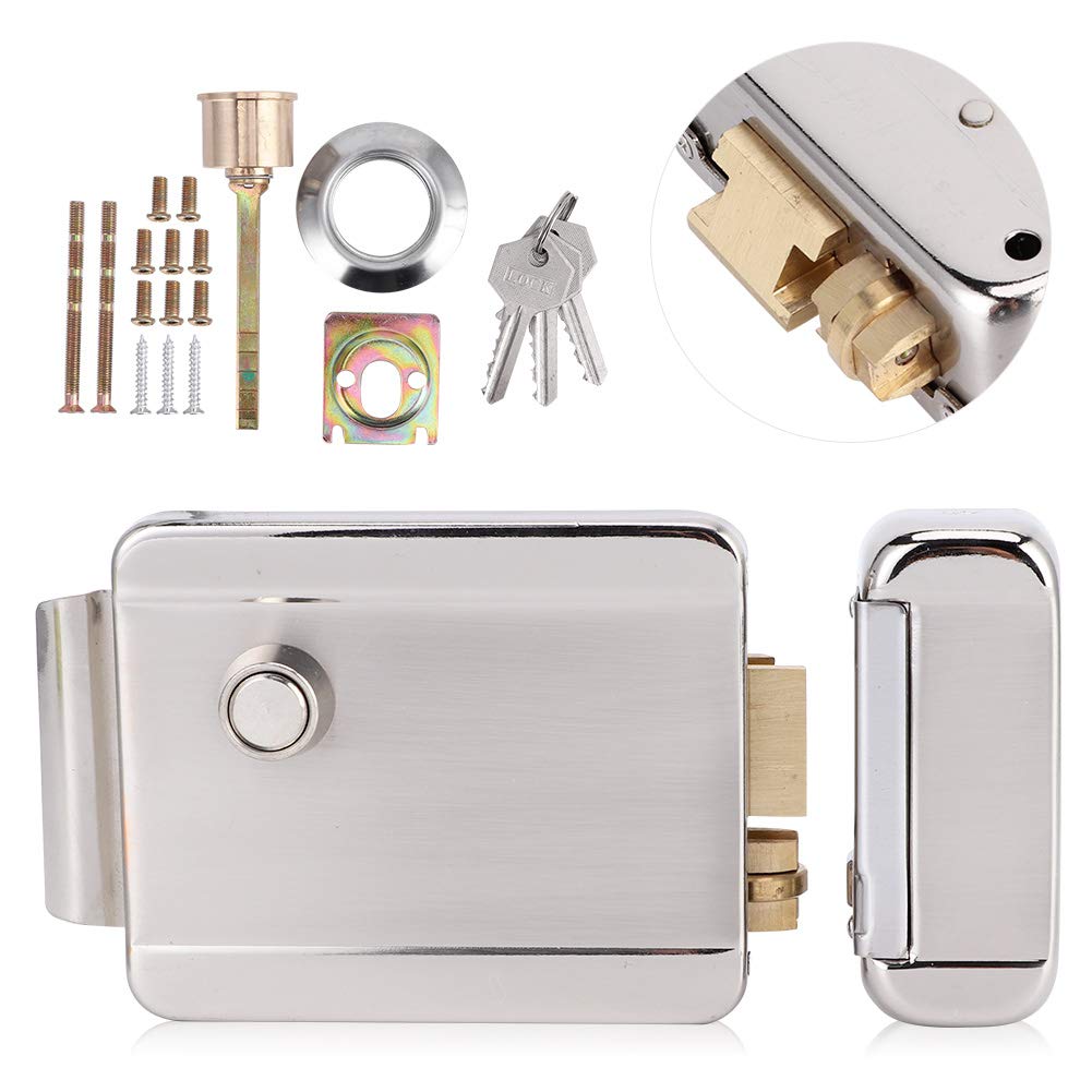 Antifurto Antifurto Serratura per cancello DC12V Serratura elettrica per controllo accessi con ingresso porta Serratura elettrica per scuole per hotel per casa