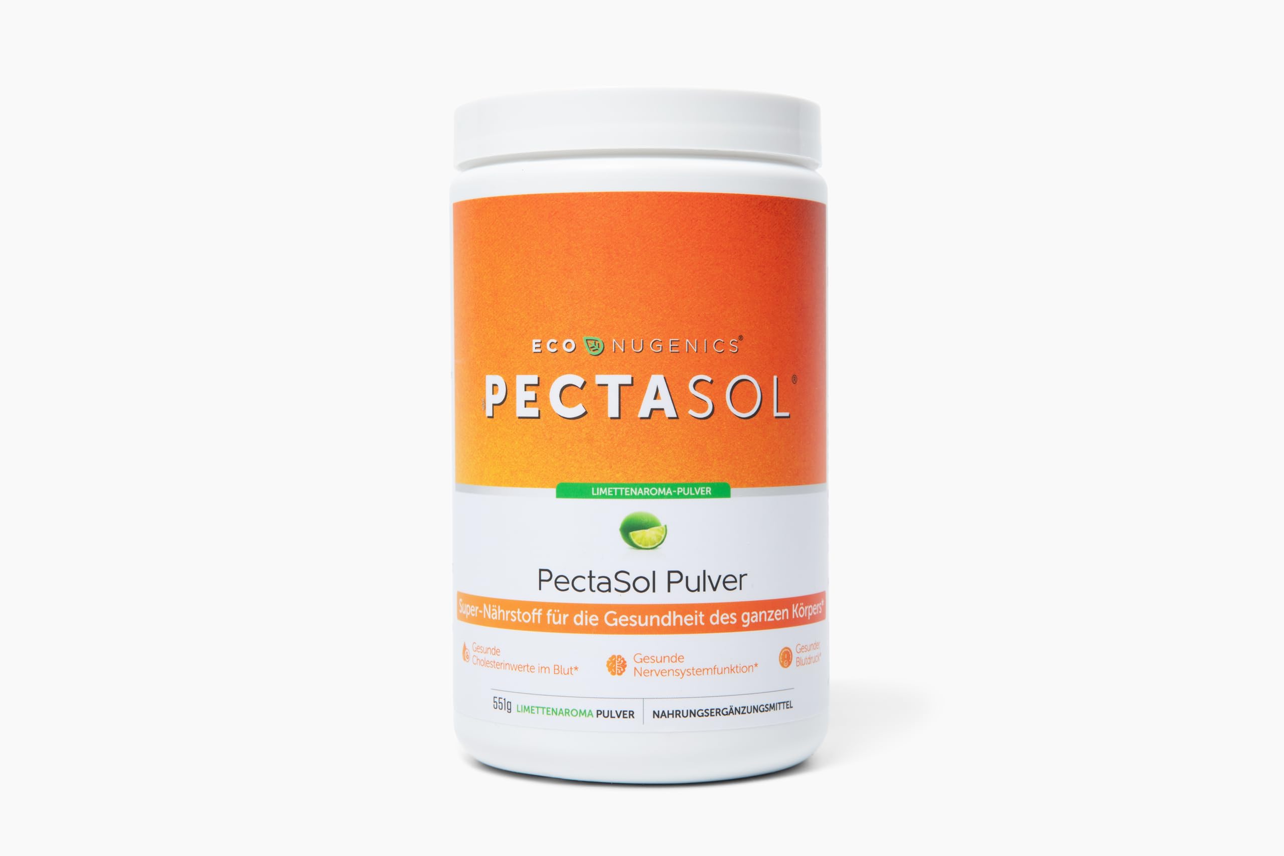 EcoNugenics PectaSol modifiziertes Citruspektin für die Ganzkörpergesundheit & optimales Altern – täglicher Supernährstoff für leistungsstarke Zellen - 551 g Pulver mit Limettengeschmack