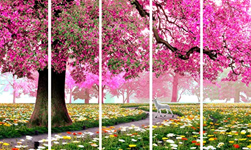 Kyara arts Big Size Multiple Frames, Beautiful Wall Art Painting for Living Room, Bedroom, Office, Hotels, Drawing Room Wooden Framed Digital Painting (60inch x 36inch) 3660_18