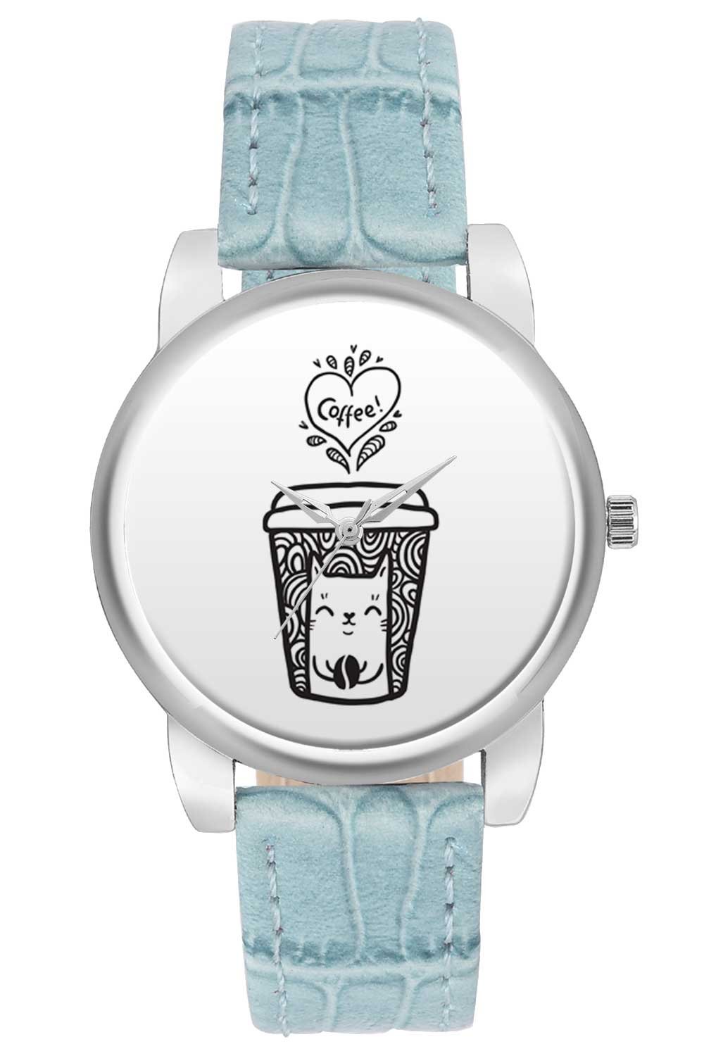 BIGOWL Coffee Cat Cute Illustration Designer Analog Wrist Watch for Women (B01M58FQNJ) Amazon Price History, Amazon Price Tracker