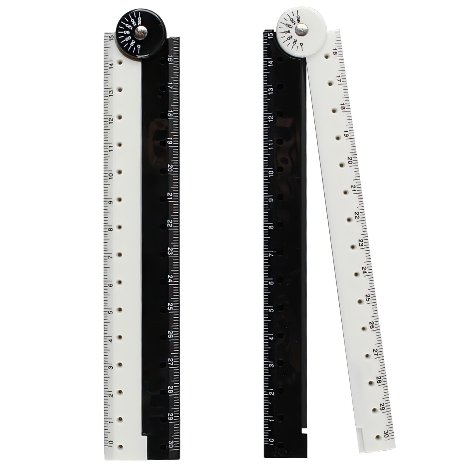 2 Pack Folding Ruler Transparent, 30cm Clear Foldable Ruler for Student & Office Use, Foldable Rulers, Transparent Folding Rulers, School Stationery for School, Office, Student, Kids, Teacher